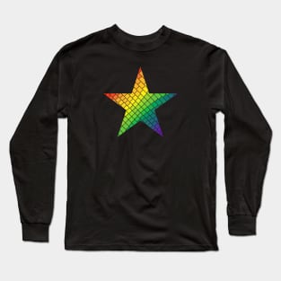 Tiled Star Gay Pride Star Long Sleeve T-Shirt